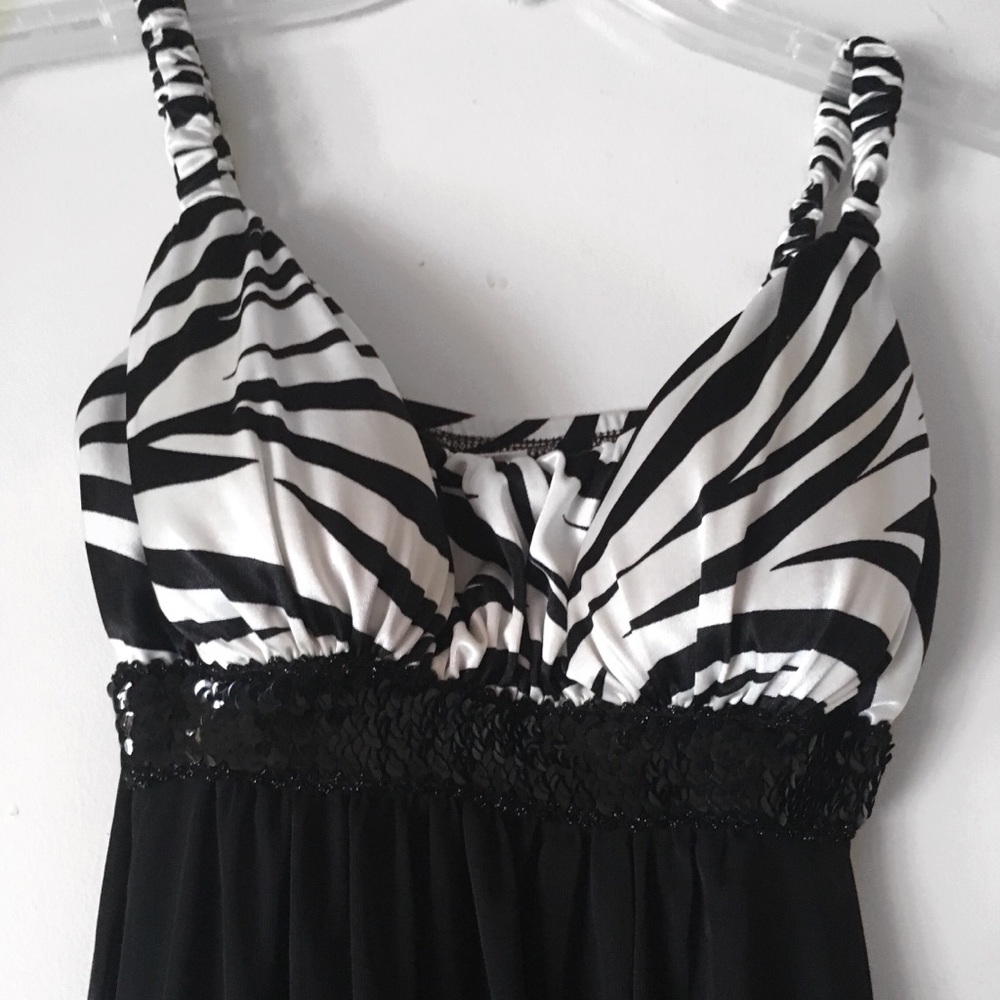 Zebra print party dress